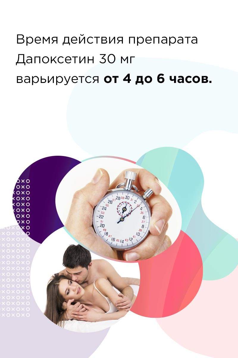 Дапоксетин 30 мг 1 таблетка